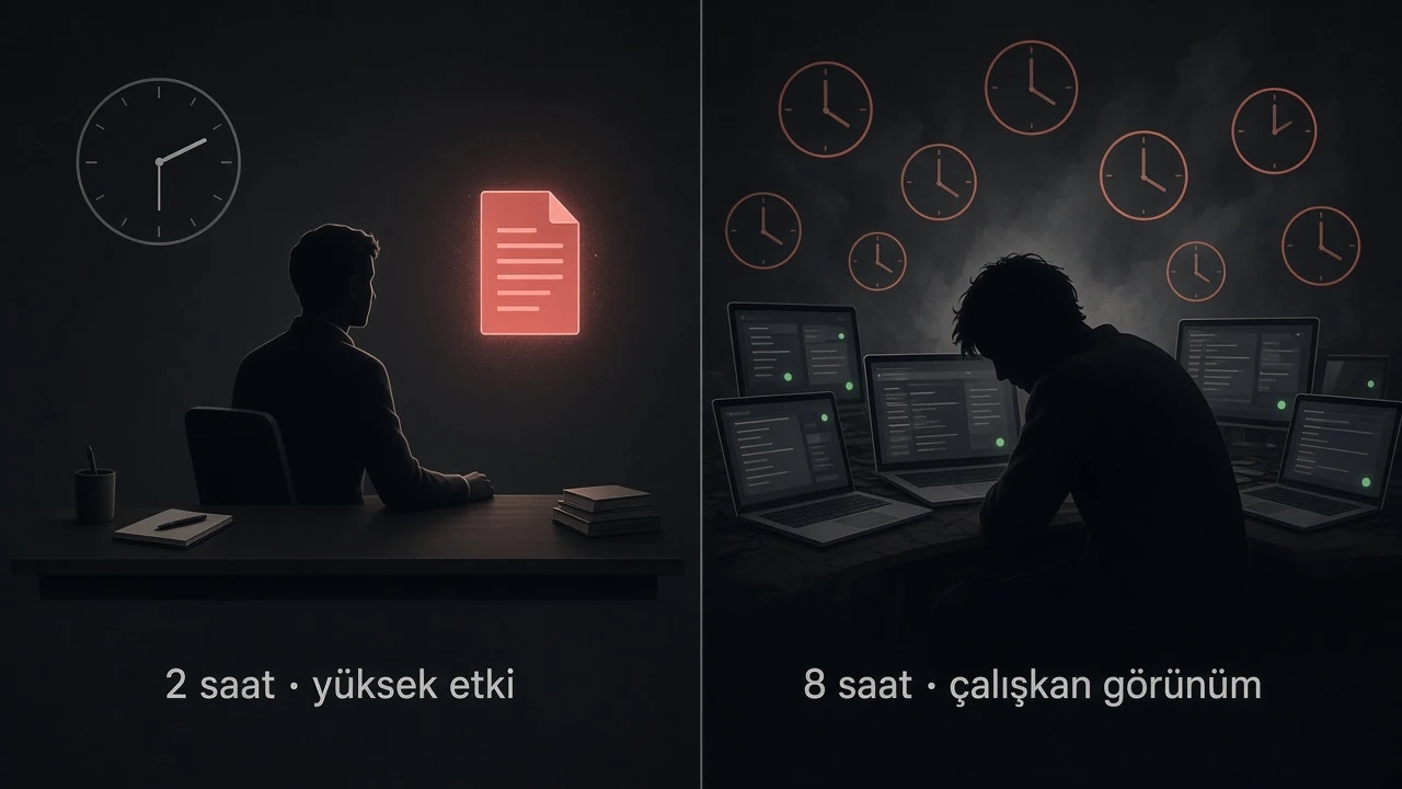 Ofiste geçirilen süre ve vekil göstergelerle çalışan verimliliği ölçüm hatası